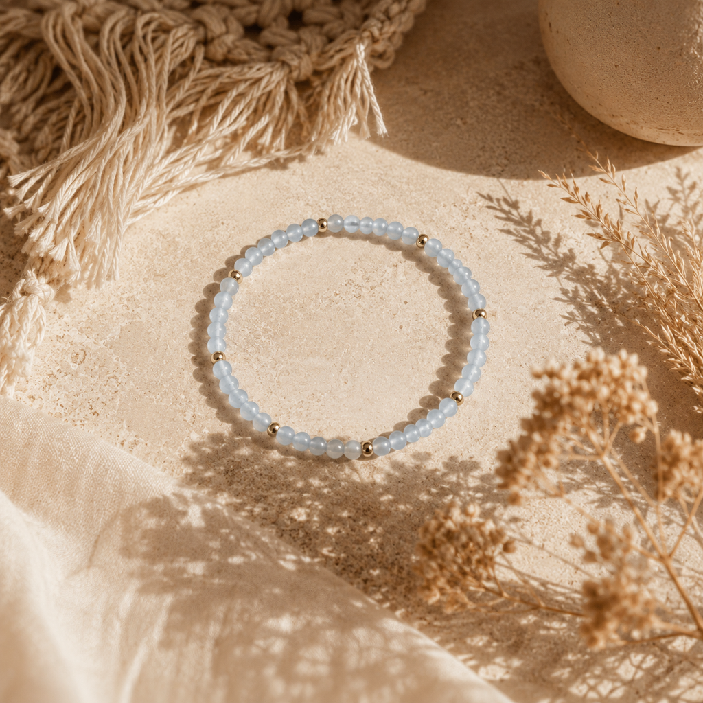 ASINA Jade Armband graublau
